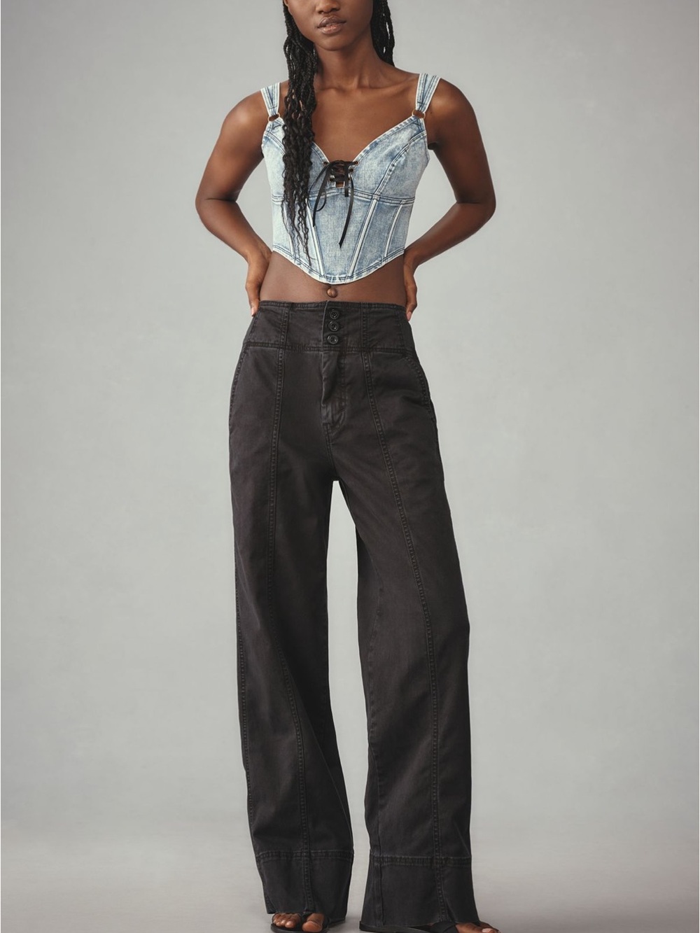 The Seamed Flare Pants by Pilcro